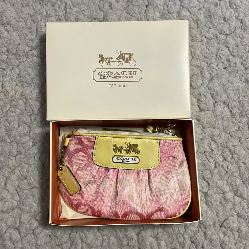 Coach Pink Wristlet - Picture 2 of 3